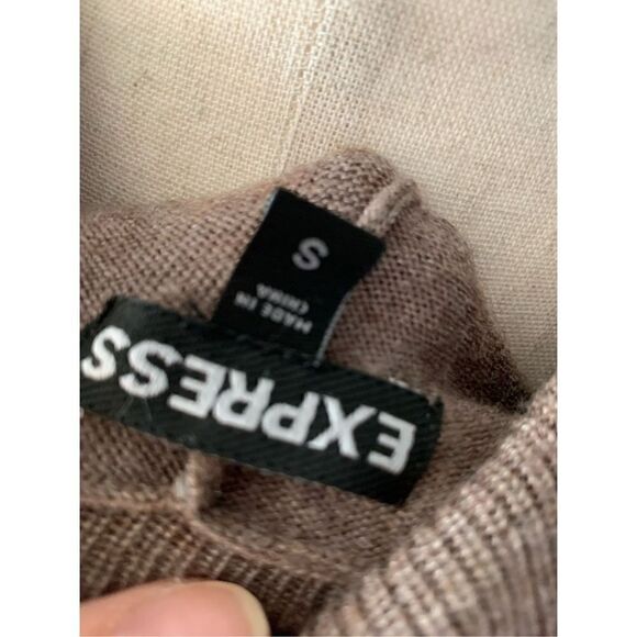 Express brown sweater dress size small turtle neck - Picture 4 of 5